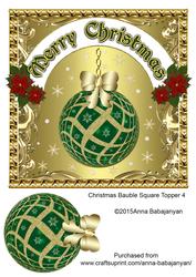 Christmas Bauble Square Topper 4