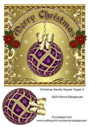 Christmas Bauble Square Topper 5