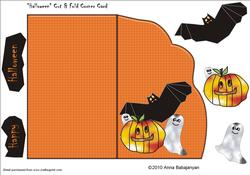 Halloween Cut & Fold Corner Card