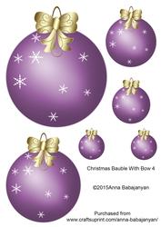 Christmas Bauble with Bow 4