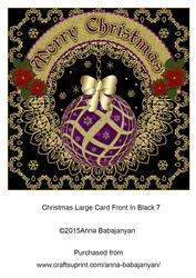 Christmas Large Card Front in Black 7
