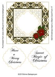 6x6 Christmas Insert or Blank Card Front 17