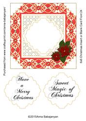 6x6 Christmas Insert or Blank Card Front 24