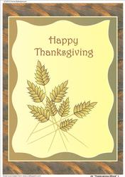 A4 "thanksgiving Wheat" 1