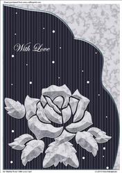 A4 Marble Rose With Love Card