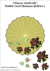 Chinese Umbrella Wobble Card (banana Yellow) 2