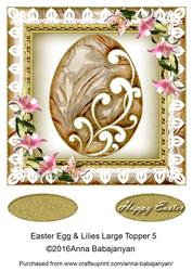 Easter Egg & Lilies Large Topper 5