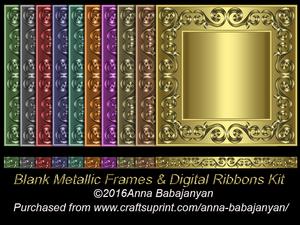 Blank Metallic Frames & Digital Ribbons Kit