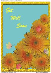 A4 "daisies Get Well Soon" Card