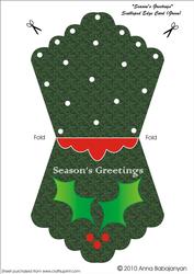 Season's Greetings Scalloped Edge Card (green)
