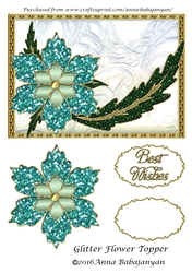 Glitter Flower Topper