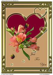 A4 "heart, Flowers & Butterflies"