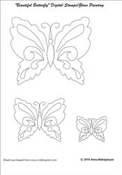 Beautiful Butterfly Digital Stamps