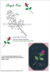 Image of cup260640_96 - Single Rose Iris Folding Pattern