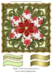 Topper With Christmas Flower 1