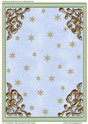 A4 "snowflakes" Plain Card Base (mint Frame)