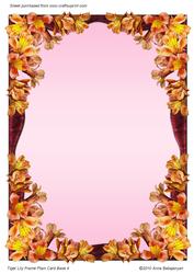 Tiger Lily Frame Plain Card Base 4