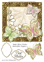 Make Three Wishes Butterflies Topper 1