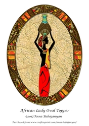 Image of cup812862_96 - African Lady Oval Topper