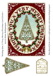 Wishing You A Very Merry Christmas Card Front 1