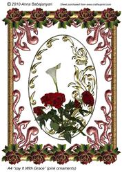 A4 "say It with Grace" (pink Ornaments)