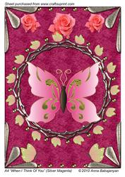 A4 "when I Think of You" (silver Magenta)