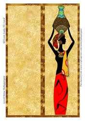 African Lady DL Card