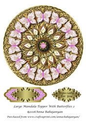 Large Mandala Topper With Butterflies 2
