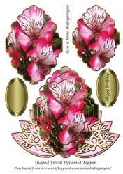 Shaped Floral Pyramid Topper