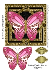 Butterfly On Frames Topper 1