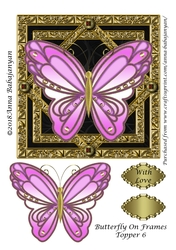 Butterfly On Frames Topper 6