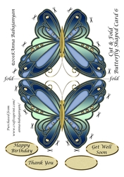 Cut & Fold Butterfly Shaped Card 6