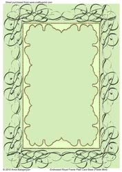 Embossed Royal Frame Plain Card Base (pastel Mint)