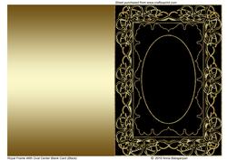 Royal Frame with Oval Center Blank Card (black)