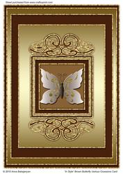 In Style Brown Butterfly Various Occasions Card