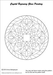 Crystal Beginning Mandala Glass Painting