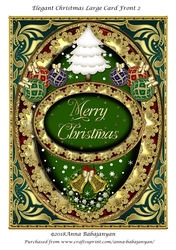 Elegant Christmas Large Card Front 2
