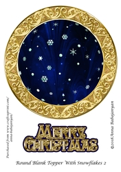 Round Blank Topper With Snowflakes 2