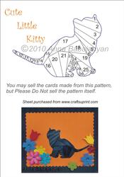 Cute Little Kitty Iris Folding Pattern