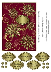 Fantasy Artistic Floral Card Front 7