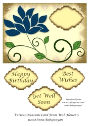 Various Occasions Card Front With Flower 5