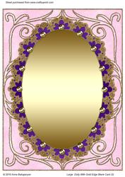Large Doily with Gold Edge Blank Card 3