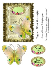 Topper With Butterfly