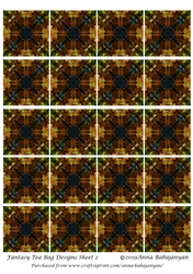 Fantasy Tea Bag Designs Sheet 2