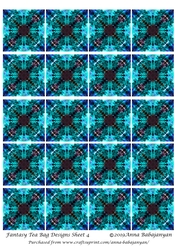 Fantasy Tea Bag Designs Sheet 4