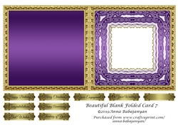 Beautiful Blank Folded Card 7
