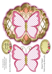 Shaped Topper With Lovely Butterfly