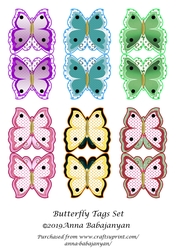 Butterfly Tags Set