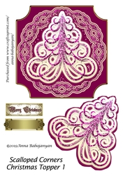 Scalloped Corners Christmas Topper 1