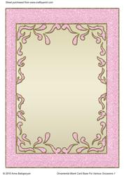 Ornamental Blank Card Base for Various Occasions 1